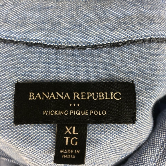 BANANA REPUBLIC Men's Blue Polo Shirt Sz XL - Picture 8 of 8